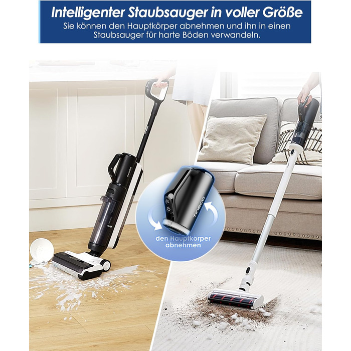 Бездротовий пилосос Tineco S5 Combo: ідеальний для шерсті тварин та липких забруднень, тихий, з дисплеєм