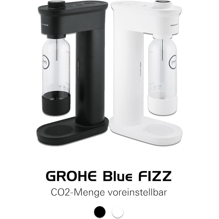 GROHE Blue Fizz Набір для газованої води (3 рівні газування, без CO2 балона, 1x 0,85л пляшка + засіб для чищення), чорний, 31943K00