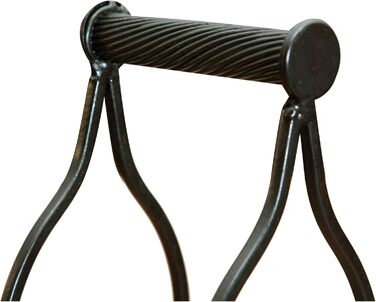 Biscottini Wrought Iron Bottle Rack 12xR12x105cm - Wine Rack with Antiqued Black Finish - Bottle Holder with 8 Bottle Spaces