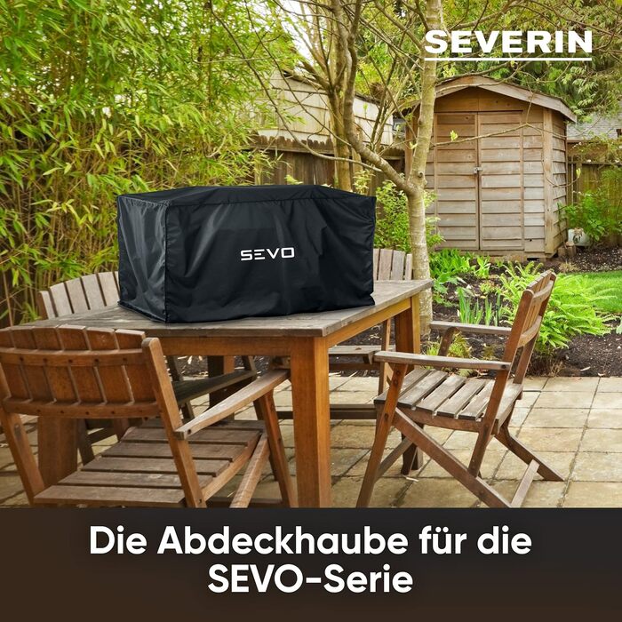 Чохол для гриля SEVERIN SEVO GT, водонепроникний, 600D Оксфорд, чорний, для SEVERIN SEVO SMART Control GT