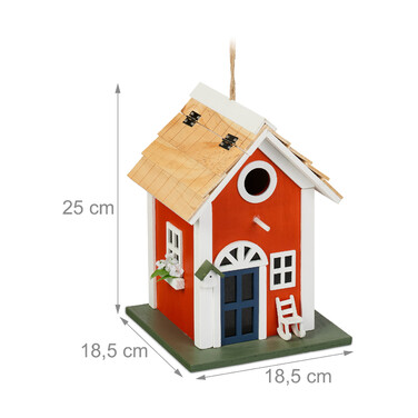 Relaxdays Decorative Birdhouse, Country House Style