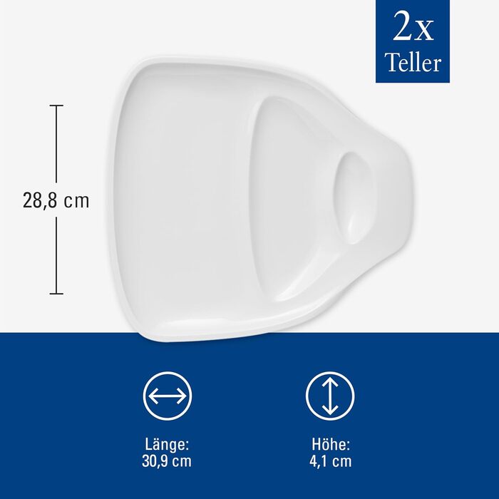 Villeroy & Boch BBQ Passion сковорідка для гриля з ручкою, преміум порцеляна, біла, набір 2 шт.