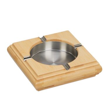 Relaxdays Bamboo Ashtray