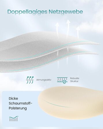 Офісний стіл SONGMICS - ергономічне крісло, комп'ютерне крісло з регульованою поперековою та підголовною підтримкою, до 150 кг, регульована висота, OBN066BH01 (Сірий голуб)