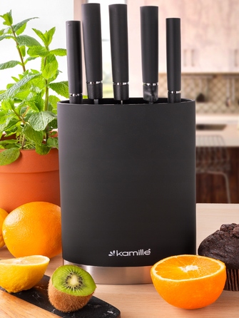 Набір ножів у підставці Kamille, 5 предметів