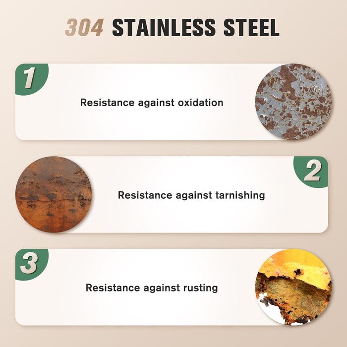 М'ясорубка ручна Huanyu з нержавіючої сталі, насадки для ковбас та печива, миється в посудомийній машині (№8, №10)