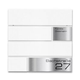 Поштова скринька Metzler G антрацит RAL 7016, з гравіюванням та табличкою з нержавіючої сталі, настінна, 37x37x10.5 см