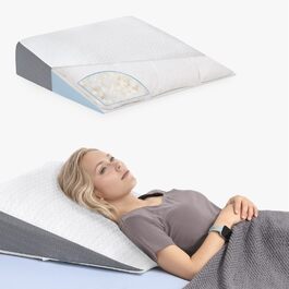 Підвалин для ліжка та дивану HAVARGO з подвійним шаром Memory Foam. Ергономічний трикутник для сну з рефлюксом, апное, підтримки спини при грі. Розмір 55x55x25 см (трикутник-підвалин)