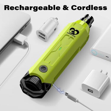 Електричний точило для собачих кігтів Casfuy 6-ступінчате – тихе, перезаряджуване, для собак великих, середніх та малих порід (зелене)