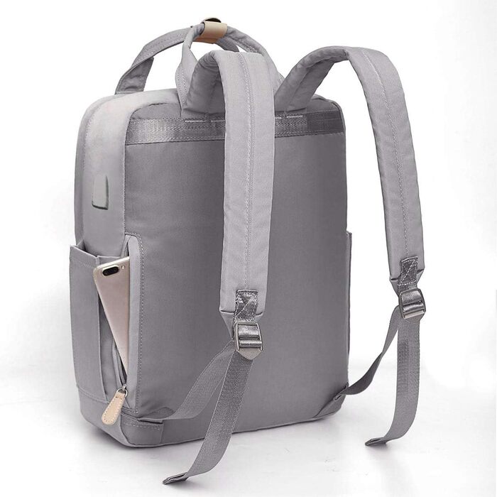 Шкільний рюкзак YAMTION для дівчат-підлітків, 15.6 дюймів, з відділенням для ноутбука та USB-портом, для школи, університету, подорожей, роботи, офісу, бежевий