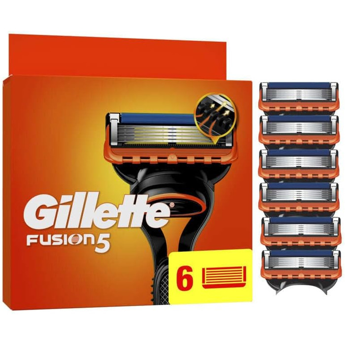 Смінні касети для гоління Gillette Fusion 5 для чоловіків, 28 шт, помаранчеві