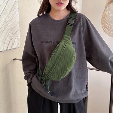 Чоловіча/Жіноча поясна сумка Cordura, унісекс, зелена, з регульованим ремінцем