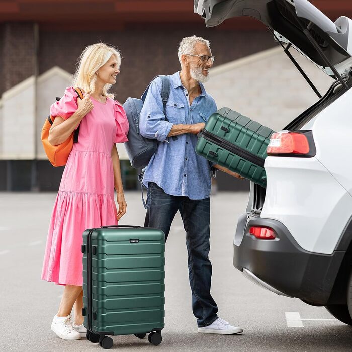 Набір валіз Roadcheer з полікарбонату: тріо ролерів, рюкзак, аксесуари | з TSA-замком