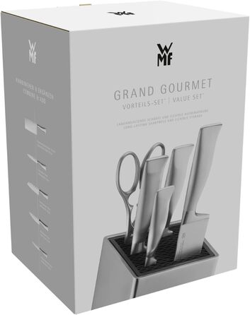 Набір кухонних ножів WMF Grand Gourmet (6 предметів), ковані, сталь Performance Cut, лезо 20 см, Made in Germany