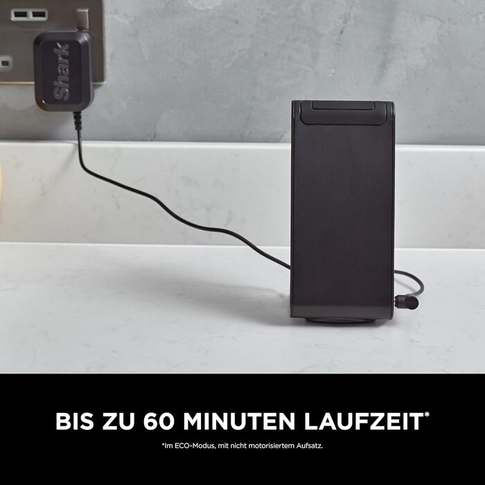 Shark Stratos бездротовий акумуляторний пилосос PowerFins Plus, 60 хв роботи, Anti-Hair Wrap, CleanSense IQ, насадки для щілин та різних поверхонь, рожеве/антрацитове, IZ400EU (набір Stratos для видалення шерсті тварин та догляду за авто)