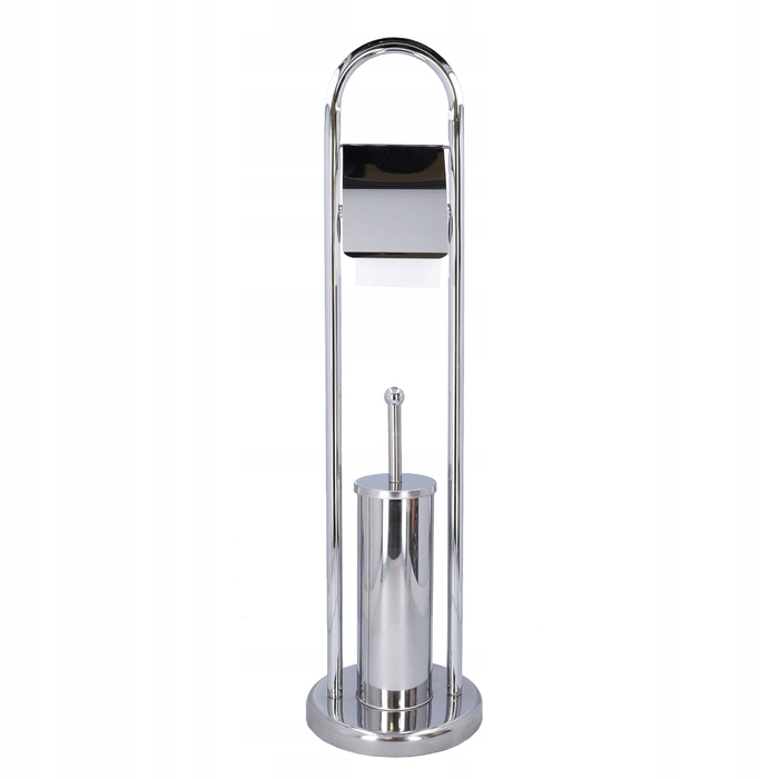 Підставка для йоржика та паперу 2в1, набір для туалету, сріблястий