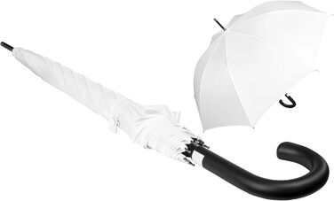iX-brella Fiberglass Automatic Folding Umbrella with Raindrop Wetprint - Color Changing Umbrella (White)