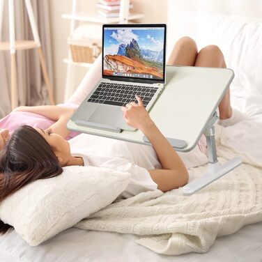 Регульований стіл-підставка для ноутбука: висота та кут нахилу, складна, для софи, ліжка, тераси, балкона, саду, пляжу