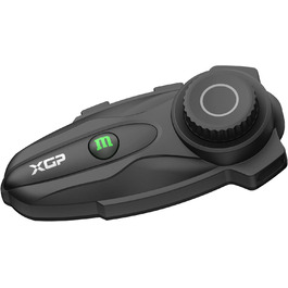 Bluetooth гарнітура для мотоциклістів XGP X10 Mesh на 10 осіб, V5.3, 3000 м, міжком для шолома з аудіо-мультитаскінгом, спільним прослуховуванням музики, для мотоциклів і лиж, з GPS/навігацією, одиночний комплект