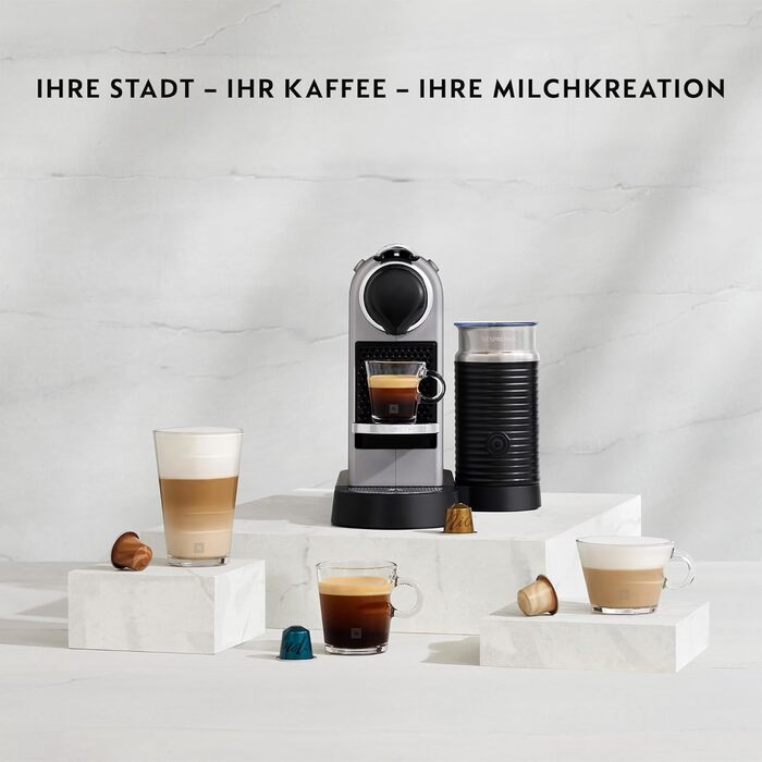 Кавомашина капсульна Nespresso Krups XN761B Citiz & Milk, 1260 Вт, 1 л, 19 бар, автоматичний режим очікування, срібляста