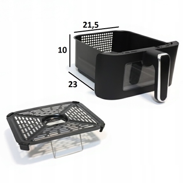 Аерофритюрниця AirDweller Air Fryer з двома чашами, 11 л, 2800 Вт, чорна