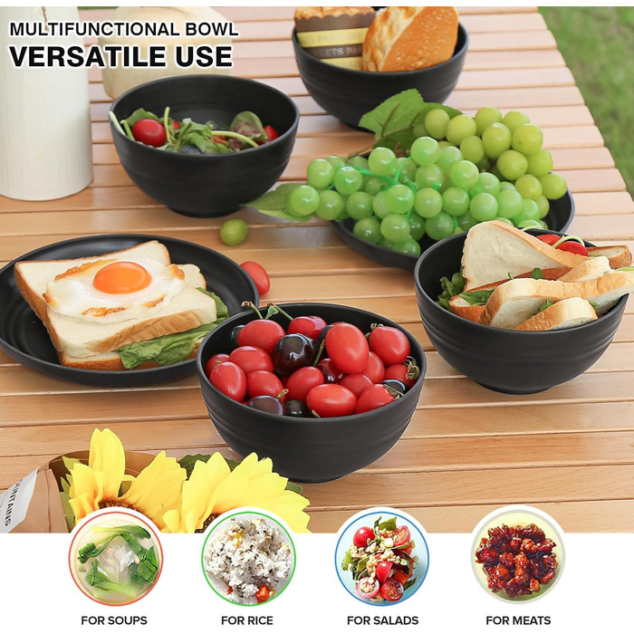 Набір посуду з PP | Легкий та незламний сервіз з 16 предметів для дітей та дорослих, тарілки, миски, чашки