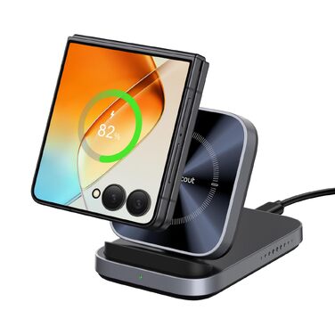 Індукційна зарядна станція SwanScout для Samsung Galaxy Z Flip 6/5/4/3 та Z Fold серії, бездротовий зарядний пристрій