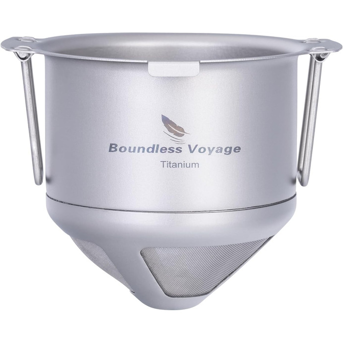 Титановий кавовий дрипер Boundless Voyage Ti6002P, багаторазовий фільтр з підставкою