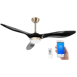 Стельовий вентилятор Sichler з LED-лампою та керуванням Alexa: 2-в-1, Wi-Fi, голосове керування, таймер, 1000 лм