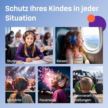 Навушники захисні Vanderfields Premium для дітей 3-12 років - звукоізоляція 33.2 dB, універсальний розмір