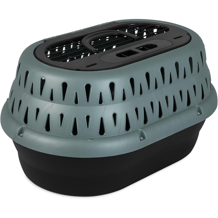 Клітка для собак та котів Petmate, пластикова, одностулкова, з фронтальним доступом, розмір L (48 x 32 x 27 см), колір зелений