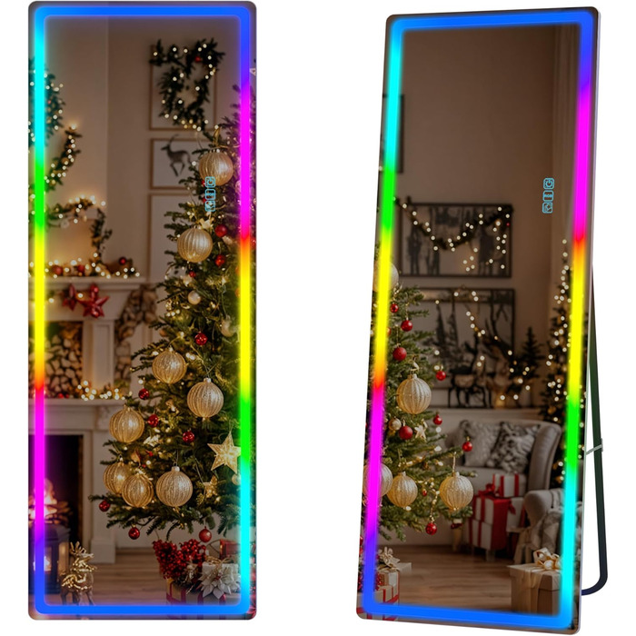 Дзеркало для тіла LVSOMT з підсвічуванням, настінне, LED, 120x40 см, для спальні, подарунок, білий