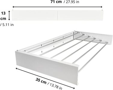 Сушарка для білизни FoxyDry HIDE настінна, розкладна, 71x35x13 см, білий (Limited Edition)