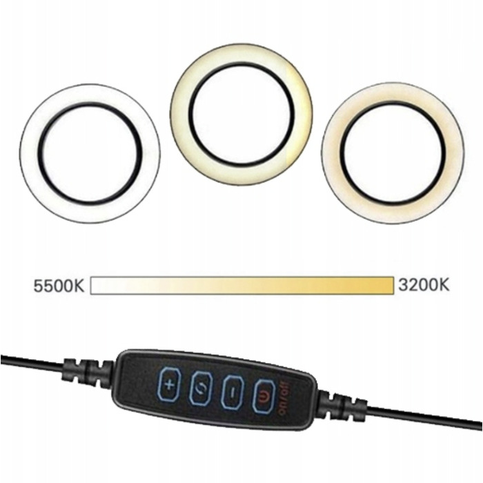 Потужна LED кільцева лампа зі штативом для фото, відео, TikTok, Live та влогів