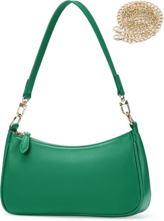 Сумка-клатч WantGor Tote, кросбоді, міні-хобо, екошкіра, темно-зелена - стильна жіноча сумка