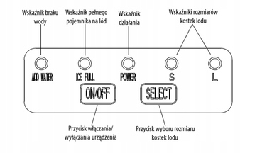 Льодогенератор HIX: продуктивна, швидка та тиха машина для виготовлення льоду (12 кг) + лопатка