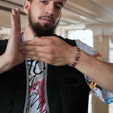 Браслет BioMag з міді для чоловіків: зняття болю при артриті, терапія, регульований розмір, подарункова коробка