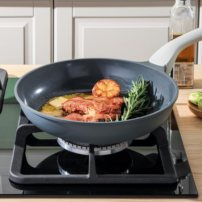 Плита PRICUSIS з антипригарним покриттям Ceramic, набір 2 шт (20.3 см + 30.5 см), індукційна, для яєць та омлетів, безпечна, сумісна з духовкою, можна мити в посудомийній машині