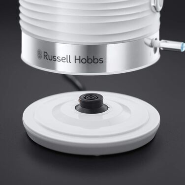 Електричний чайник Russell Hobbs Inspire Weiss 1.7л, 2400W, з фільтром від накипу, індикатором рівня води, знімним кришкою