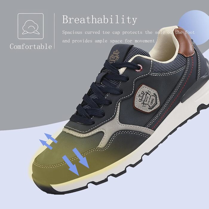 ARRIGO BELLO Кросівки чоловічі для активного відпочинку, роботи та хайкінгу, легкі, розмір 41-46, колір блакитний