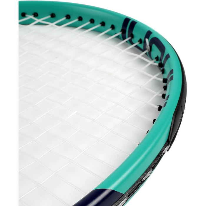 Adult Prestrung Tennis Set - Lightweight, 68.6cm - 2 Rackets, 3 Balls, 2 Grips, Vibration Dampeners - Grey & Green