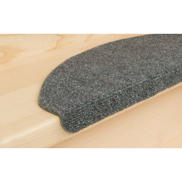 Ступінчасті килимки Kettelservice-Metzker Ramon MW напівкруглі, сірі, 65x21x3,5 см, набір 14 шт.