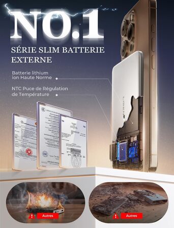 Power Bank Magsafe LISEN 5000mAh для iPhone: Slim, 18W PD USB-C, аксесуар для подорожей