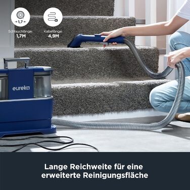 Пилосос-мийник Eureka NEY100: для килимів, диванів, оббивки, авто | 12500Pa, 1.5L, з формулою для чищення
