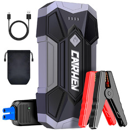 Powerbank для авто Starthilfe: 4500A, 8.0L (бензин/дизель), 12V, LED, Jump Starter з кабелями та 2 USB