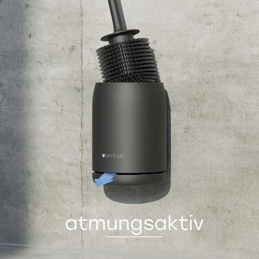 Силіконова щітка для унітазу на стіну – щітка для туалету без свердління, набір – щітка для унітазу з тримачем (чорний)