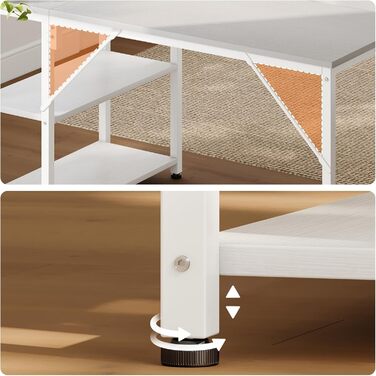 Ігровий стіл Coleshome, кутовий, з обертовим відсіком, 100x70 см, білий