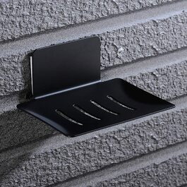 Тримач для мила Celbon SUS 304 з нержавіючої сталі, самоклеючий, чорний, без свердління для ванної кімнати