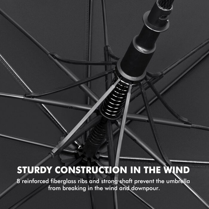 Чорний парасолька NINEMAX великий, штормостійкий, автоматичний, для чоловіків та жінок, L/XL/XXL, 137 см