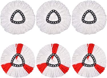 6-Piece Replacement Heads for Queta Spin Mop - Microfiber Mop Refill Head, 360° Spin Mop for Home Cleaning, Effective Cleaning of Heavy Dirt